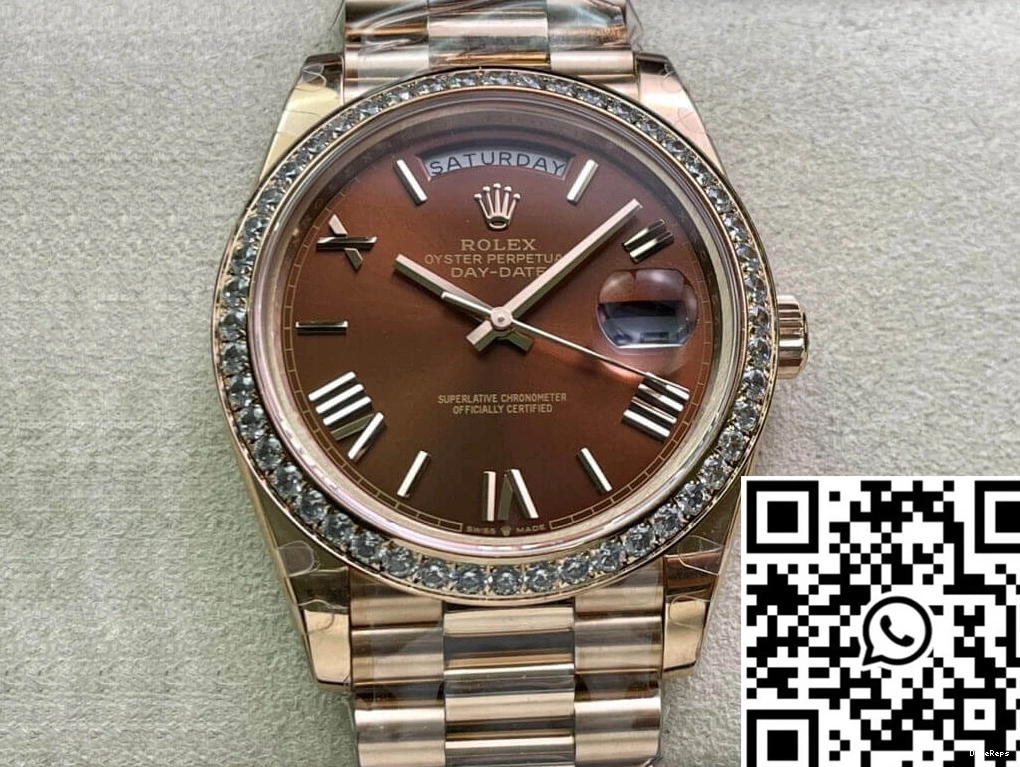 Rolex M228345RBR-0009 EW Gold Date Day Factory Rose 0226